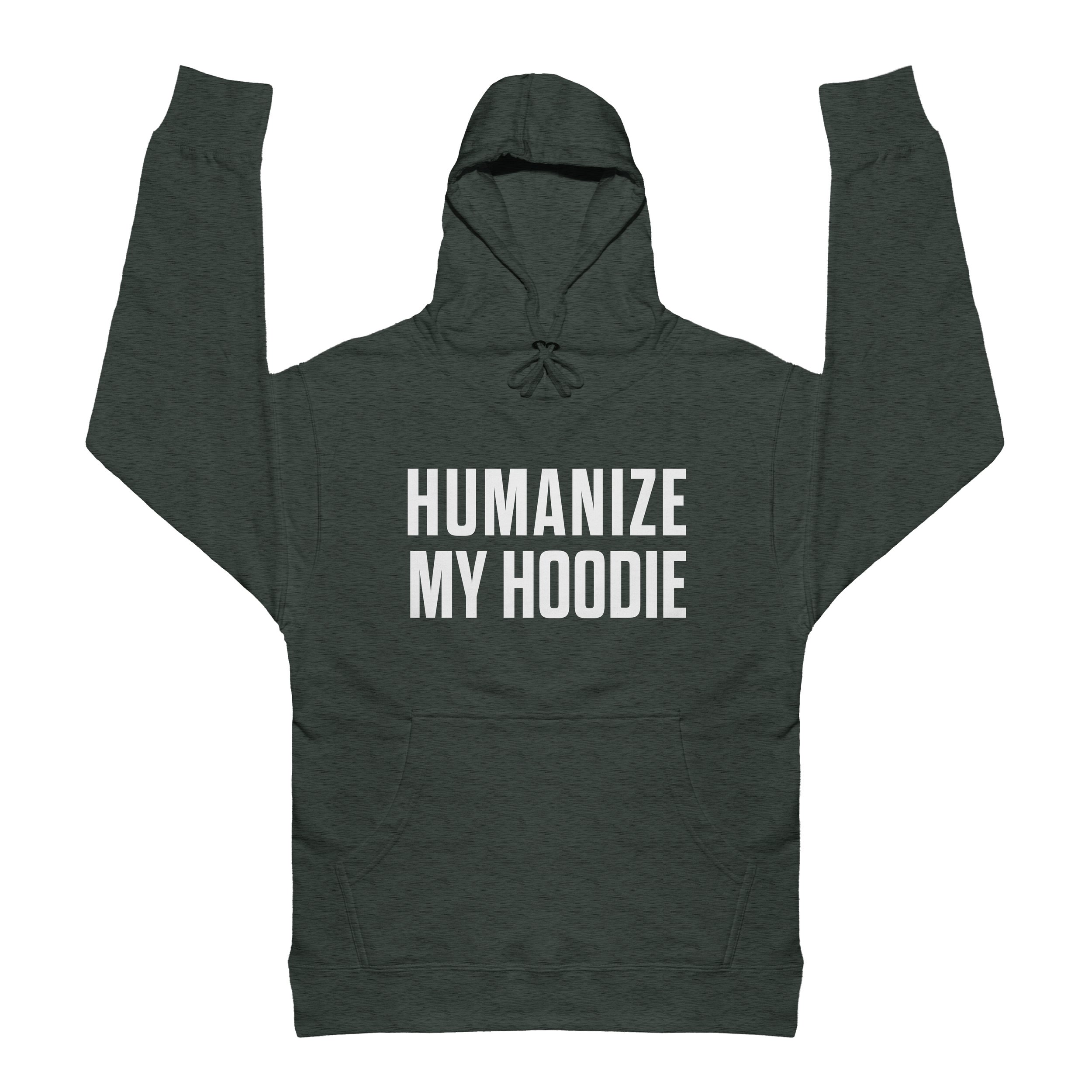 Green and White Hoodie — Humanize My Hoodie | Fashion activism